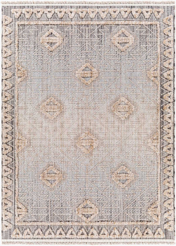 Livabliss Zaragoza Bohemian Global Runner Rug High Pile Polyester Hallway Entryway Accent Light Beige, Ch 9'2" x 12' ZRZ2318-9212