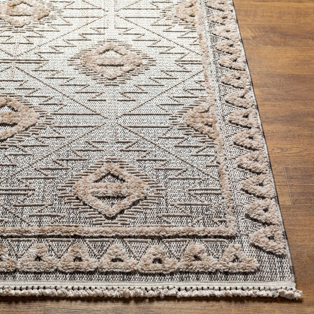 Livabliss Zaragoza Bohemian Global Runner Rug High Pile Polyester Hallway Entryway Accent Light Beige, Ch 9'2" x 12' ZRZ2318-9212