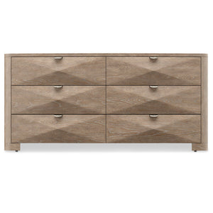 Bernhardt Bernhardt Aventura Marcona 6-Drawer Bow-Front Dresser With Pyramid Drawer Faces & Soft-Close Drawers 318054