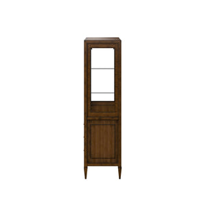 A.R.T. Furniture Eave Traditional China Cabinet In Quartered Walnut - Elegant Design With 2 Glass Doors & 6 Drawers Brown Material(S), Poplar And Parawood Solids,Walnut Veneer 336240-1860