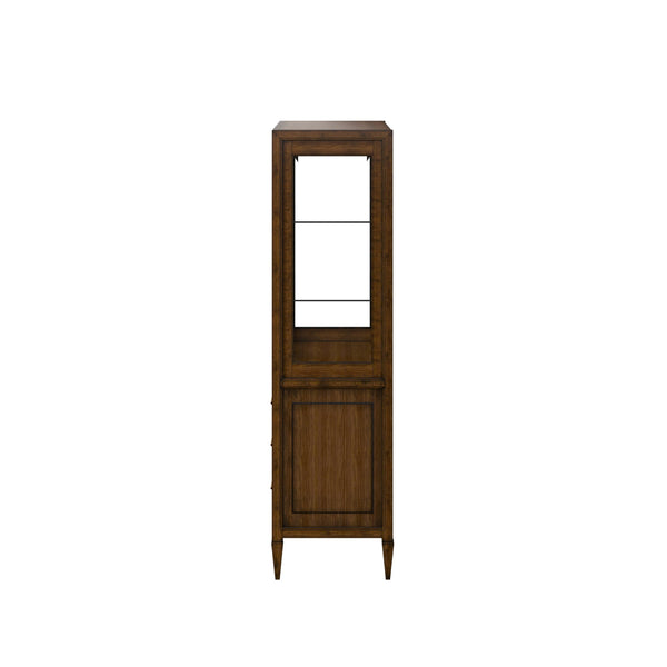A.R.T. Furniture Eave Traditional China Cabinet In Quartered Walnut - Elegant Design With 2 Glass Doors & 6 Drawers Brown Material(S), Poplar And Parawood Solids,Walnut Veneer 336240-1860