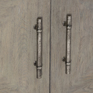 Bernhardt Bernhardt Knotty White Oak Albion Credenza With Pewter Finish, Soft-Close Doors & Media Venting 311880