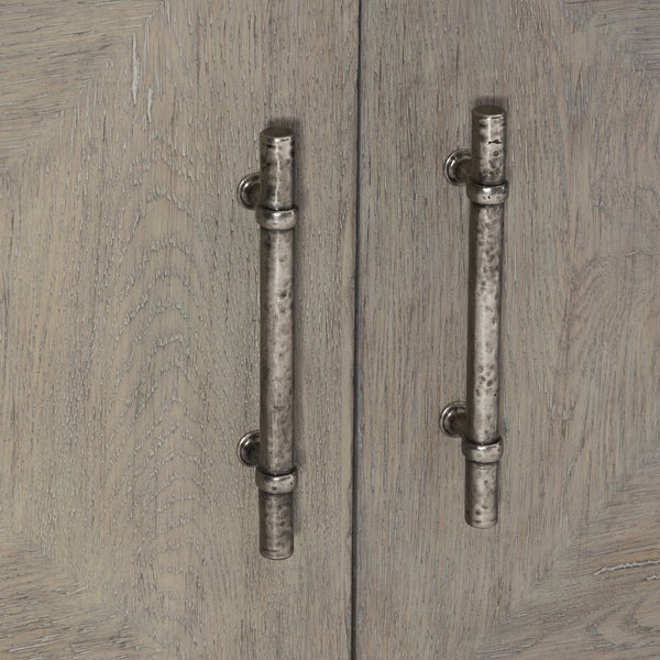 Bernhardt Bernhardt Knotty White Oak Albion Credenza With Pewter Finish, Soft-Close Doors & Media Venting 311880