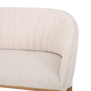 English Elm Loveseat Mid-century Modern Channel Tufted Upholstered Sofa with Rubberwood Tapered Legs 65780.00FBGE