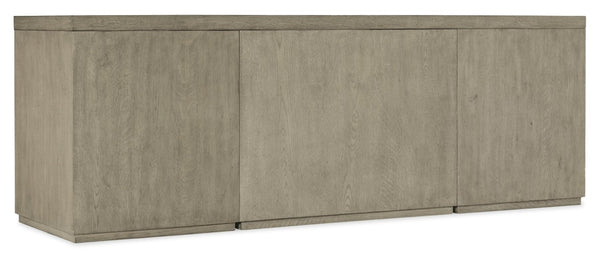 Hooker Furniture Linville Rustic 84" Mink Credenza With Locking File Drawers, Open Cabinet Shelving & Pewter Pulls 24.00 L x 84.00W x 30.00H 6150-10918-85