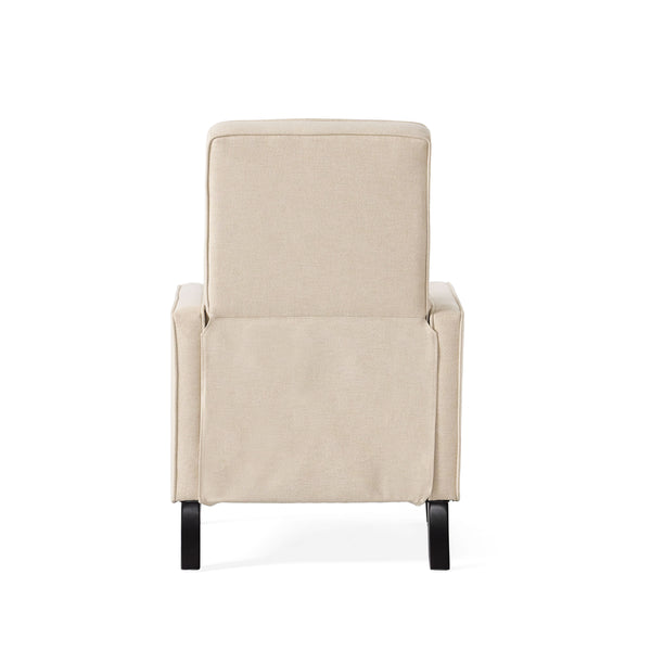 English Elm Christopher Knight Home® - Minimalist Push Back Chair with Thick Cushion and Birch Wood Legs for Stylish, Durable Comfort Beige 57444.00BEI