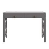 Homelegance By Top-Line Danika 2-Drawer Writing Desk Grey MDF