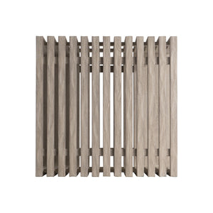 Bernhardt Bernhardt Kingston Outdoor Side Table — Carbonized Teak & Gun Metal Legs, Slatted Drainage Top For Patio Lounging X07121