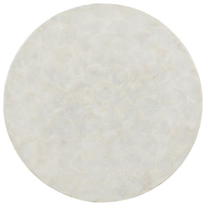 Hooker Furniture Amani Coastal Accent Table With Capiz Shell Top, Jute Rope Detail, Buff Almond Lime‑Washed Finish 1672-50003-00