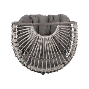 English Elm Christopher Knight Home® - RESEDA Swivel Egg Chair with Faux Rattan Basket, Water-Resistant Cushion, Handcrafted Comfort Grey+Taupe 67931.00TPDGRY