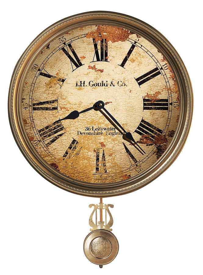 Hekman Furniture 620441 J H Gould & Co. Vintage Wall Clock With Antique Brass Pendulum – Durable, Quiet & Stylish Decor  J.H. Gould And Co. Iii Wall Clock 620441
