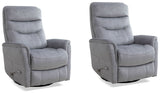 Parker Living Gemini - Capri Silver Swivel Glider Recliner - Set of 2 Capri Silver MGEM#812GS-2-CSI Parker House