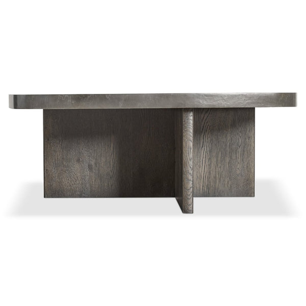 Bernhardt Bernhardt Monroe Stone Top Cocktail Table Sculptural Wood Base for Modern Living Rooms 574014