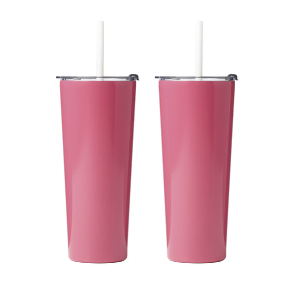 Lenox Cambridge 24 Oz Bright Pink Insulated Tumblers, Set of 2 NO COLOR METAL EP85PNCB2DS