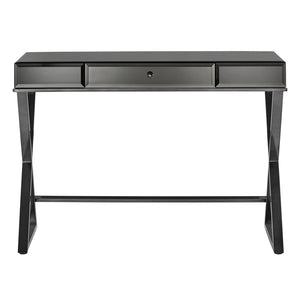 Homelegance By Top-Line Syrus Mirrored 1-Drawer Campaign Desk Black Mirror