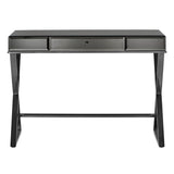 Homelegance By Top-Line Syrus Mirrored 1-Drawer Campaign Desk Black Mirror