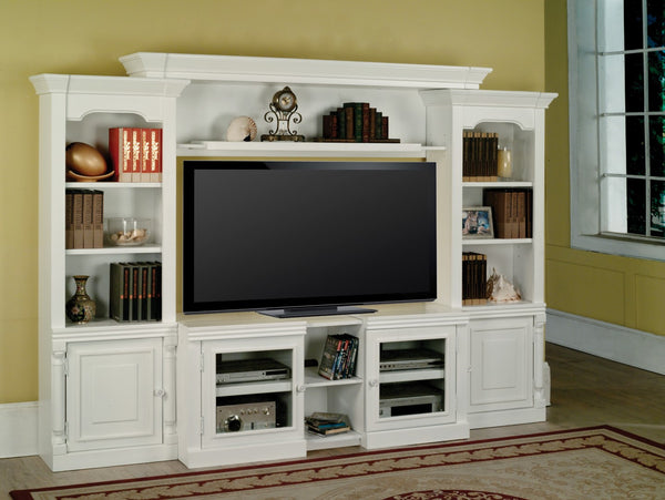 Parker House Premier Alpine 4 Piece Entertainment Wall Cottage White Poplar Solids / Ash Veneers EPAL#100-4X