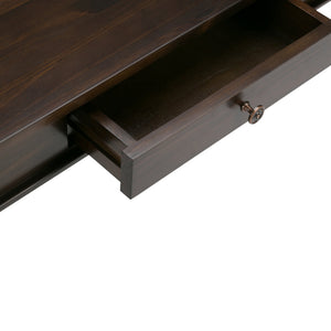 English Elm Carlton Coffee Table - Handcrafted Dark Tobacco Brown With Storage & Timeless Transitional Design B136P158131