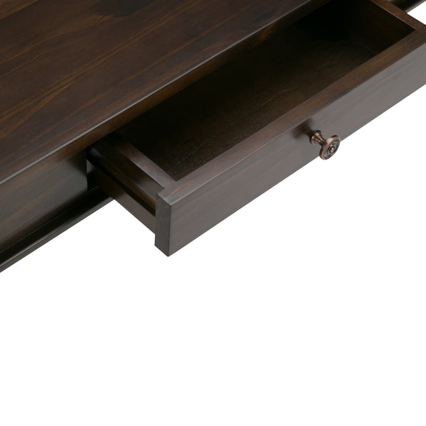 English Elm Carlton Coffee Table - Handcrafted Dark Tobacco Brown With Storage & Timeless Transitional Design B136P158131