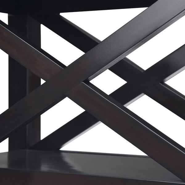 English Elm Kitchener Narrow Side Table In Rich Hickory Brown – Versatile Storage For Small Spaces & Style B136P159550