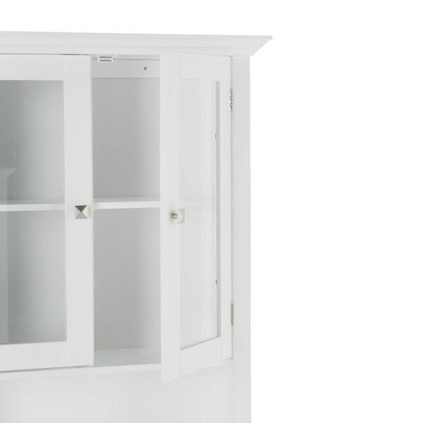 English Elm Acadian Space Saver Cabinet In Pure White - Stylish, Durable Storage For Narrow Spaces & Rooms B136P158500