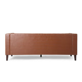 Christopher Knight Home® - Noble House - Pondway Contemporary Faux Leather Tufted 3 Seater Sofa