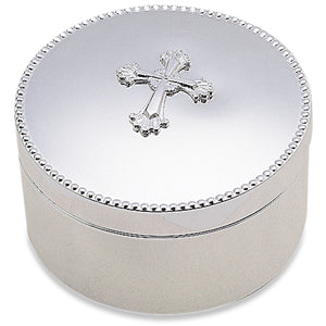 Lenox Reed and Barton Abbey Cross Silverplate Keepsake Box Metallic, SLVR PLATE METAL 4700