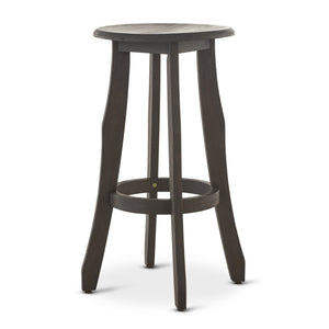 English Elm Christopher Knight Home® - PIKE Dark Gray Acacia Barstools Set of 2 — 30" Backless Outdoor Water-Resistant Contemporary Seats 60810.00