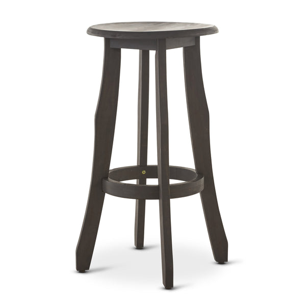 English Elm Christopher Knight Home® - PIKE Dark Gray Acacia Barstools Set of 2 — 30" Backless Outdoor Water-Resistant Contemporary Seats 60810.00