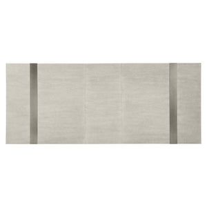 Bernhardt Bernhardt Tempo 90" Dining Table With Wire-Brushed Oak Top, Satin Nickel Metal Band Accents K2134