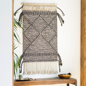Surya Zanafi Handcrafted Tassel Textile Wall Hanging Woven Bohemian Artisan Decor Piece ZTS1001-2436