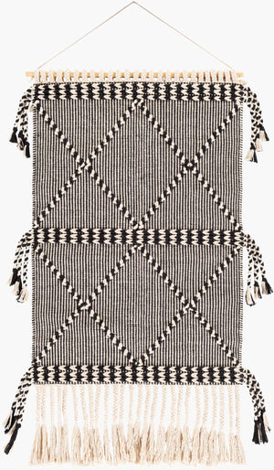 Surya Zanafi Tassels 47"H X 24"W Wall Hanging - Global Elegance & Durable Charm For Any Home Decor Beige Cotton,Wood Zts1002-2436