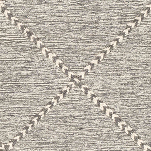 Surya Zanafi Handmade Wool Tassels Rug 2' X 3' - Exotic Charm, High-low Texture, Easy Care, Perfect Decor! Medium Gray Wool Zts2306-23