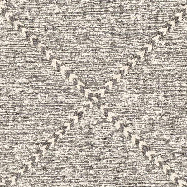 Surya Zanafi Handmade Wool Tassels Rug 2' X 3' - Exotic Charm, High-low Texture, Easy Care, Perfect Decor! Medium Gray Wool Zts2306-23