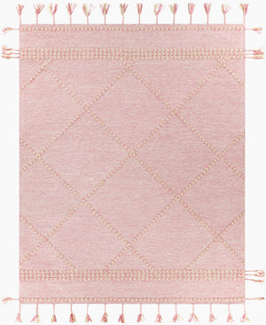 Surya Zanafi Handmade Wool Tassels Rug 2' X 3' - Exotic Charm, High-low Texture, Easy Care, Perfect Decor! Mauve Wool Zts2310-81012