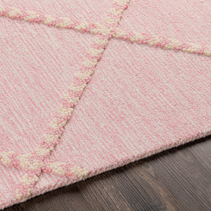 Surya Zanafi Handmade Wool Tassels Rug 2' X 3' - Exotic Charm, High-low Texture, Easy Care, Perfect Decor! Mauve Wool Zts2310-81012