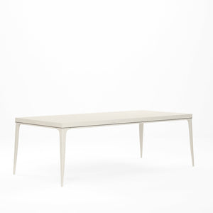 A.R.T. Furniture Blanc Dining Table - Contemporary Elegance In Alabaster & Burnished Bronze, Seats 10, Extends 73" To 101" White Parrawood Solids,Maple Veneers 289220-1040