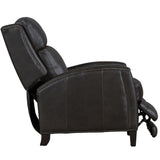 Parker House Vermont - Slate Noire Manual Pushback Recliner Gray Top Grain Leather With Match (X) Mvmt#812-slno