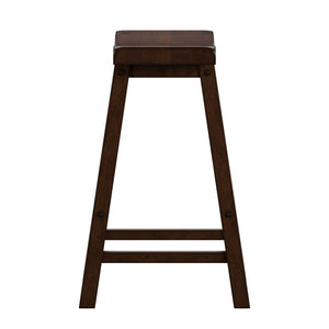 Homelegance By Top-Line Barrett Saddle Seat Counter Height Backless Stools (Set of 2) Brown Rubberwood