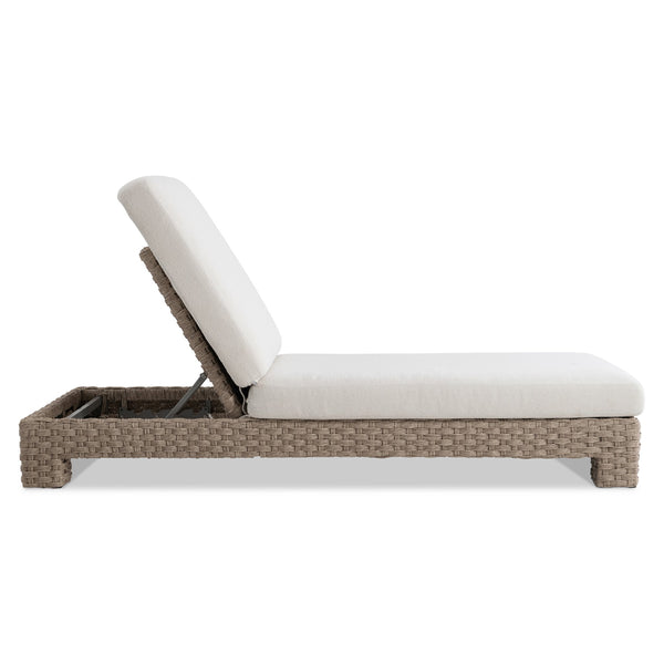 Bernhardt Bernhardt Trieste Outdoor Chaise Lounge — All-Weather Pampas Wicker, Deep Cushions, Modern Sculptural Design - Made to Order O1419A
