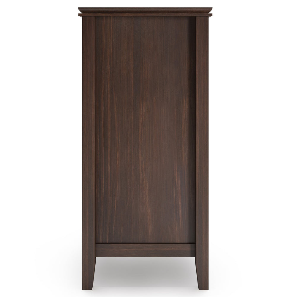 English Elm Artisan Solid Wood Sideboard Buffet - Dark Chestnut Finish With Ample Storage & Timeless Design B136P158704