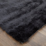 Feizy Rugs Indochine Plush Hand-tufted Polyester Shag Rug - Luxurious High Pile For Contemporary Spaces Black Polyester 4944550fblk000n95