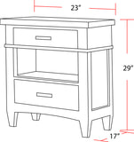 Parker House Americana Modern Bedroom King Shelter Bed 2 Nightstands Dresser With Mirror And Chest White Poplar Solid,Birch Veneers Bame-6pc-1266-dmn2c