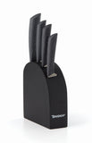 Hampton Forge Tomodachi Raintree Ash 5-Piece Kitchen Knife Set - Gunmetal Non-Stick Blades