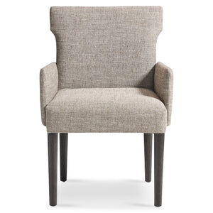 Bernhardt Bernhardt Geneve Sculptural Upholstered Accent Chair with Wire-brushed Oak Legs 392542