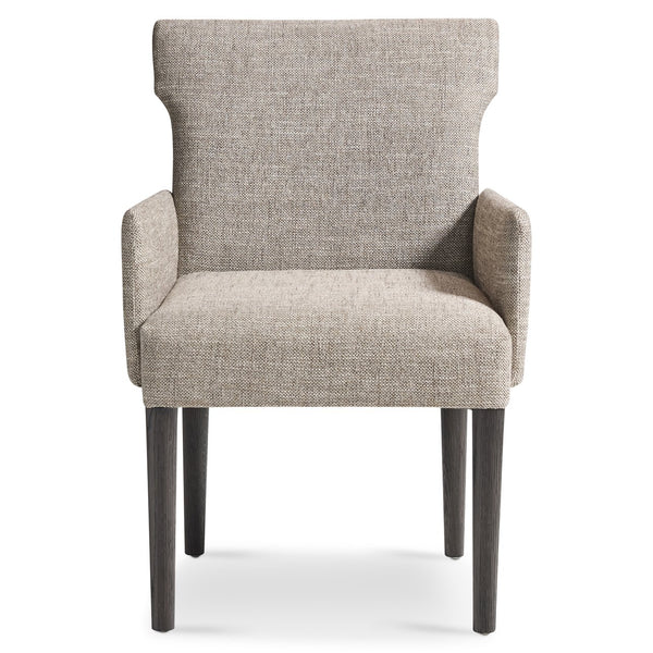 Bernhardt Bernhardt Geneve Sculptural Upholstered Accent Chair with Wire-brushed Oak Legs 392542