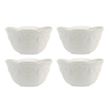 Lenox French Perle Fruit Bowls, Set of 4 White, WHITE STONEWARE 895724