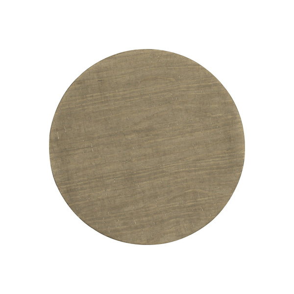 Bernhardt Bernhardt Round Villa Toscana Side Table With Distressed Criollo Pine Top And Textured Carbone Base 302125