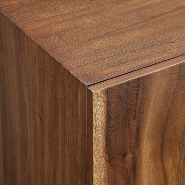 Bernhardt Bernhardt Brasea Suar Wood Media Credenza with Cathedral Grain and Steel Base 394894