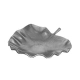 Christopher Knight Home® - Noble House - Calef Handcrafted Aluminum Decorative Leaf Plate, Raw Nickel